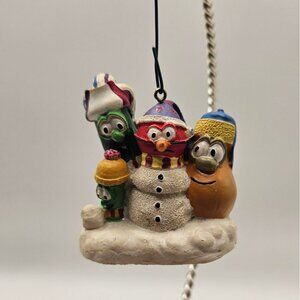 VeggieTales Christmas Ornament Featuring Larry Bob & Friends Winter Scene Snowma